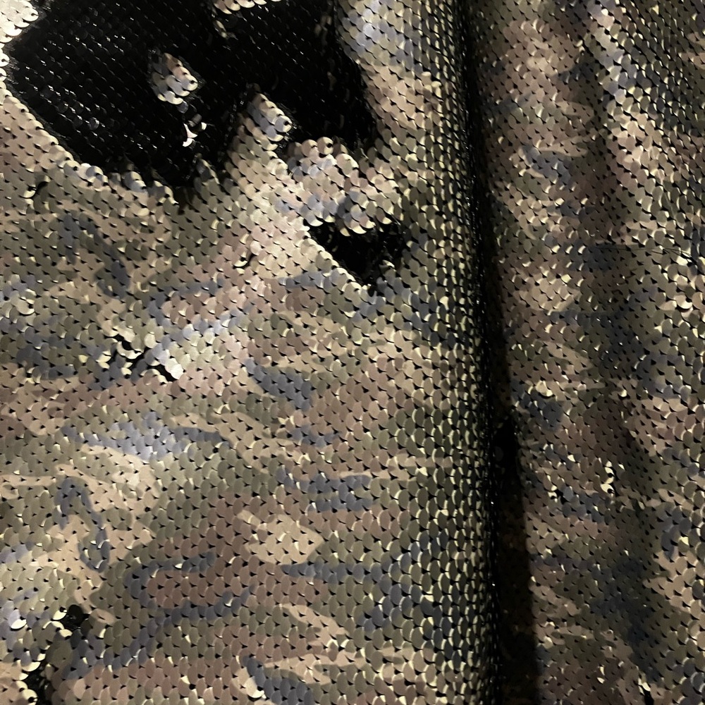Camo sequin Free People mini skirt size 10 - Picture 3 of 6